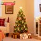 Prelit 5ft Artificial Christmas Tree with LED Lights and Pine Cones